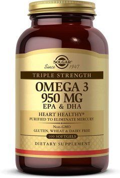 Solgar Triple Strength Omega-3 950 mg Softgels 100 капсул 1862726977 фото