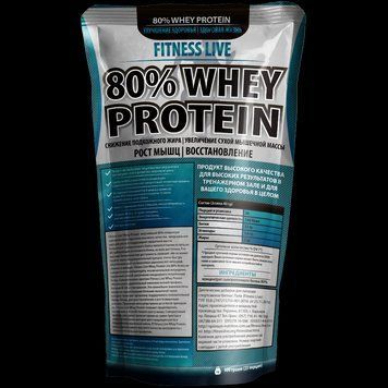 Протеин Fitness Live 80% Whey Protein 900 г Ягода (5502945723445) 1437158351 фото