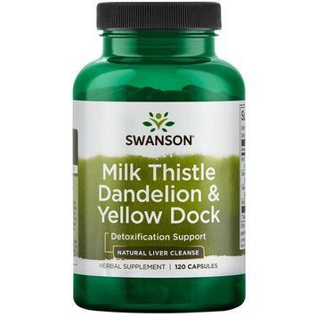 Специальный продукт Swanson Milk Thistle, Dandelion & Yellow Dock 120 капсул (4384302528) 1437159659 фото