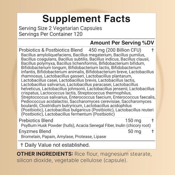 Добавка премиум-класса для здоровья кишечника NatureBell Probiotics 200 Billion CFU 240 капсул 4384308037 фото