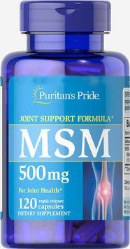 Спеціальний продукт Puritan's Pride MSM 500 mg 120 капсул (4384301615) 1060002952 фото