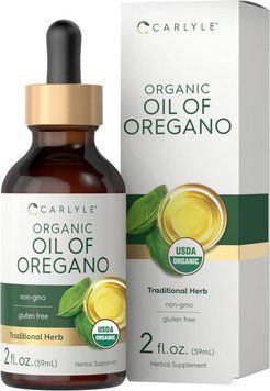 Домішка преміумкласу органічна олія орегана Carlyle Organic Oil of Oregano Liquid Drops 59 мл 2556718590 фото