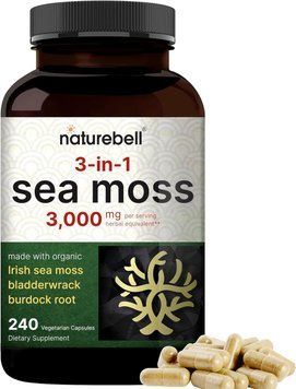 Морской мох премиум-класса поддержка иммунитета и щитовидной железы NatureBell Irish Sea Moss 240 капсул 4384307338 фото