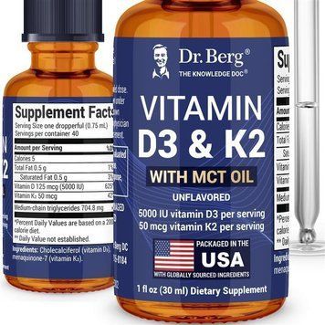Добавка премиум-класса жидкие витамины D3 K2 Dr. Berg Maximum Strength Vitamin D3 K2 Liquid 30 мл 4384216582 фото