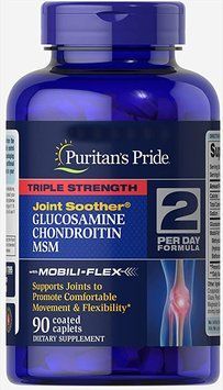 Хондропротектор Puritan's Pride Triple Strength Glucosamine, Chondroitin&MSM Joint Soother 90 таблеток 1437159721 фото