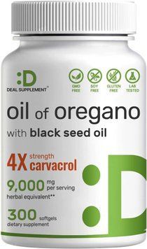 Домішка преміумкласу для антиоксидантної підтримки імунітету Deal Supplement Oil of Oregano with Black Seed Oil 300 капсул 2395854302 фото