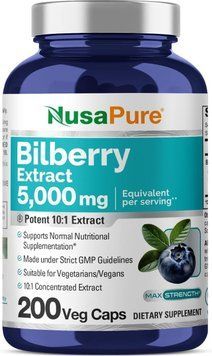 Екстракт чорниці преміумкласу NusaPure CBilberry Extract 200 капсул 2288529832 фото