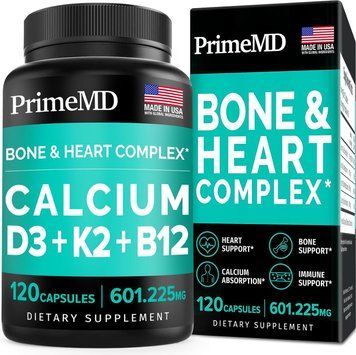 Преміальний комплекс для здоров'я серця, ваги та кісток PrimeMD 4-in-1 Calcium Vitamin D3 K2 B12 120 капсул 2058332154 фото