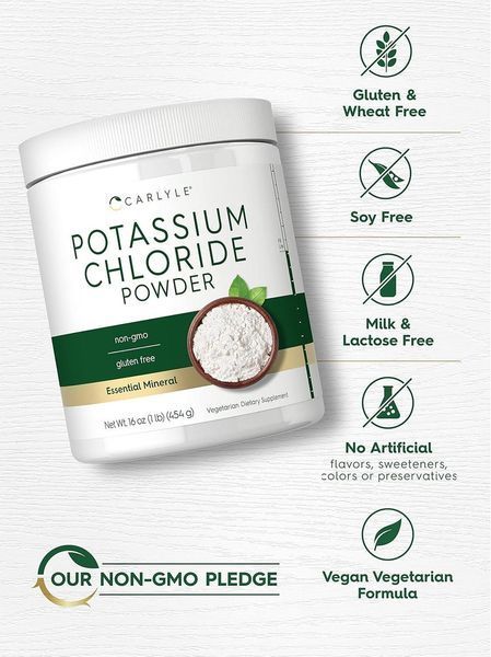 Добавка премиум-класса калий Carlyle Potassium Chloride Powder 454 г 4383641350 фото