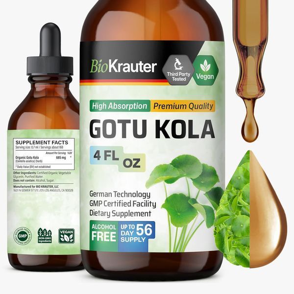 Домішка преміумкласу готу кола для мозку Bio Krauter Gotu Kola 118 мл 2724363371 фото