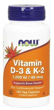 Вітаміни NOW Vitamin D-3 & K-2 Veg Capsules 120 капсул (4384301944) 1060004646 фото