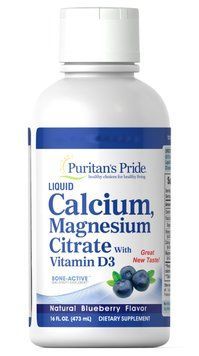 Вітаміни Puritan's Pride Liquid Calcium Magnesium with Vitamin D3 473 мл Ягода (4384302693) 1437159858 фото