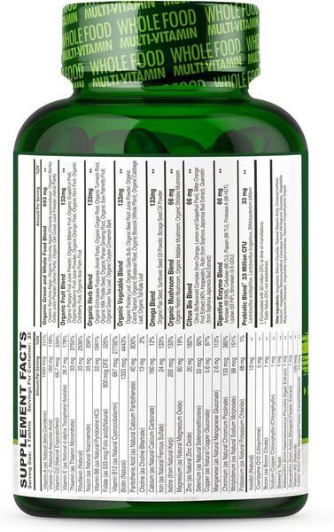 Цельнопищевые мультивитамины для мужчин Wholesome Wellness Whole Food Multivitamin for Men 120 таблеток 4384305899 фото