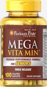 Вітаміни Puritan's Pride Mega Vita Min Multivitamin for Seniors Timed Release 100 таблеток (4384301449) 1060001273 фото
