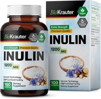 Добавка премиум-класса инулин для поддержки пищеварения Bio Krauter Inulin 100 капсул 2705776634 фото