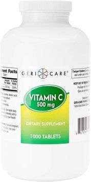 Добавка премиум-класса поддержка иммунной системы GeriCare Vitamin C 500 mg 1000 таблеток 4384308704 фото