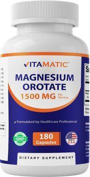 Домішка преміумкласу орротат магнію Vitamatic Magnesium Orotate 180 капсул 2676768305 фото