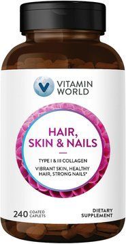 Добавка премиум-класса здоровье волос, кожи и ногтей Vitamin World Hair Skin and Nails Formula 240 таблеток 4384196359 фото