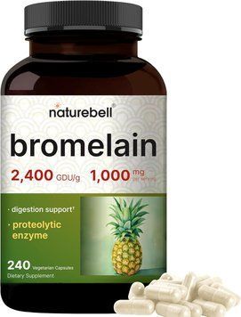 Протеолітичні ферменти для травлення преміумкласу NatureBell Bromelain 1,000mg 240 капсул 2415777500 фото