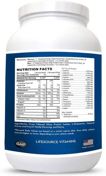 Домішка преміумкласу ізолят сироваткового протеїну LifESource Vitamins Protein Isolate 1360 г 2850859833 фото
