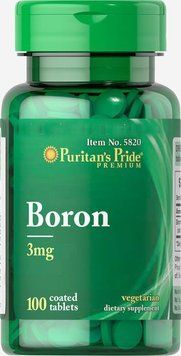 Вітаміни Puritan's Pride Boron 3 mg 100 таблеток (4384301490) 1060001313 фото