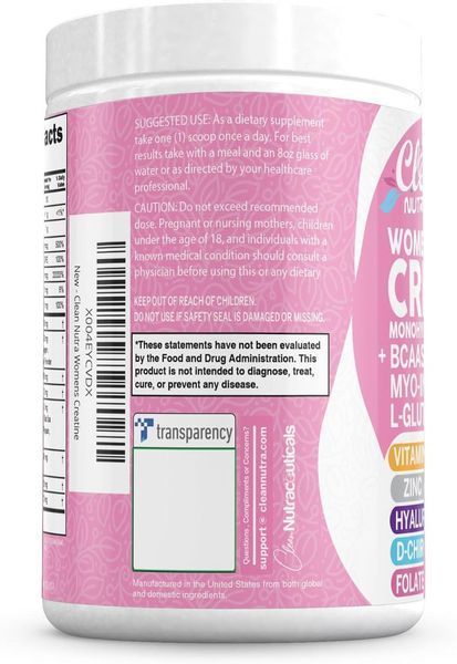 Добавка премиум-класса креатин для женщин Clean Nutraceuticals Creatine for Women Powder 269 г 2555893412 фото