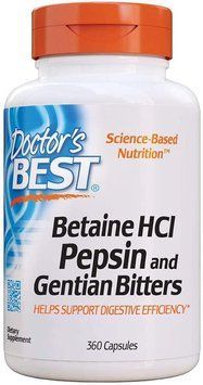 Doctor's s Best Betaine HCL Pepsin Gentian Bitters 360 капсул (4384303716) 1472632045 фото