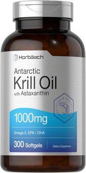 Домішка преміумкласу омега-3 з астаксантином Horb&auml;ach Antarctic Krill Oil 1000mg 300 капсул 2502198557 фото