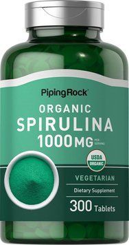 Органічна спіруліна Piping Rock Organic Spirulina 1000mg 300 таблеток 2957919724 фото