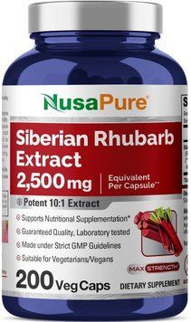 Экстракт сибирского ревеня премиум-класса NusaPure Siberian Rhubarb Extract 200 капсул 4384306789 фото