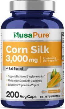 Екстракт кукурудзяних ривець преміумкласу NusaPure Corn Silk Extract 3,000 mg 200 капсул 2290601462 фото
