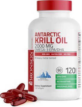 Домішка преміумкласу антарктична олія криля Bronson Antarctic Krill Oil 2000 mg 120 капсул 2518069534 фото