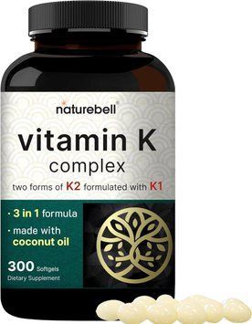Комплекс витаминов К премиум-класса NatureBell Vitamin K Complex K1 + K2 300 капсул 2415777502 фото