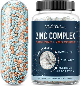 Домішка преміумкласу зміцнює імунну систему SMNutrition Zinc Complex 60 капсул 43819538125 фото