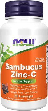 Now Foods Sambucus Zinc-C 60 таблеток (4384304627) 1684743328 фото