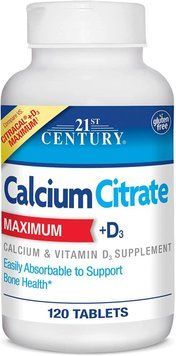 21st Century Calcium Citrate + D3 Maximum 120 таблеток (4384304121) 1573406609 фото
