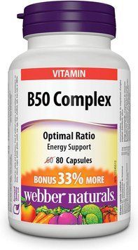 Вітаміни Webber Naturals B50 Complex 80 капсул (4384303460) 1437160751 фото