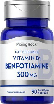 Бенфотіамін Piping Rock Benfotiamine 300mg 90 капсул 4382207764 фото