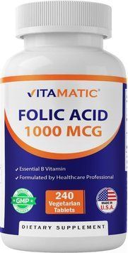 Добавка премиум-класса фолиевая кислота Vitamatic Folic Acid 1000 mcg 240 таблеток 4384308309 фото