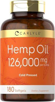 Домішка преміумкласу конопляна олія Carlyle Hemp Oil 126,000 mg 180 капсул 2581483321 фото