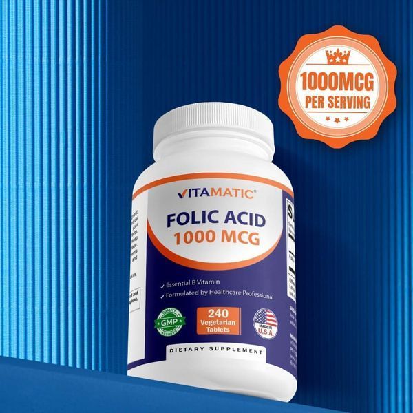 Добавка премиум-класса фолиевая кислота Vitamatic Folic Acid 1000 mcg 240 таблеток 4384308309 фото