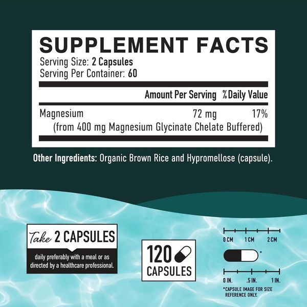 Домішка преміумкласу хелатований магній гліцинат SMNutrition Magnesium Glycinate 400mg 120 капсул 43819538128 фото