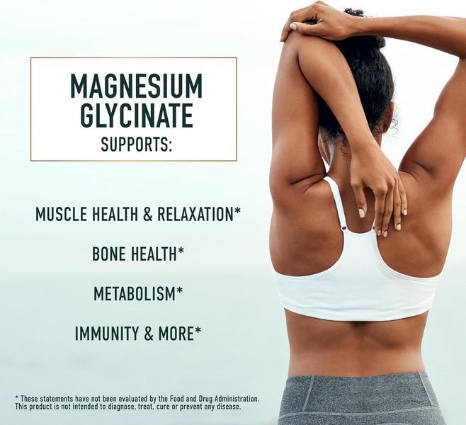Домішка преміумкласу хелатований магній гліцинат SMNutrition Magnesium Glycinate 400mg 120 капсул 43819538128 фото