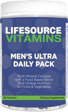 Мультивитамины премиум-класса ежедневный комплекс для мужчин LifeSource Vitamins Men's Ultra All in One Daily Pack 30 пакетов 2851333137 фото