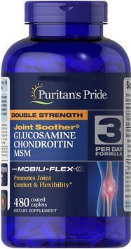 Хондропротектор Puritan's Pride Double Strength Glucosamine, Chondroitin & MSM Joint Soother 480 таблеток (438433772) 1484206200 фото