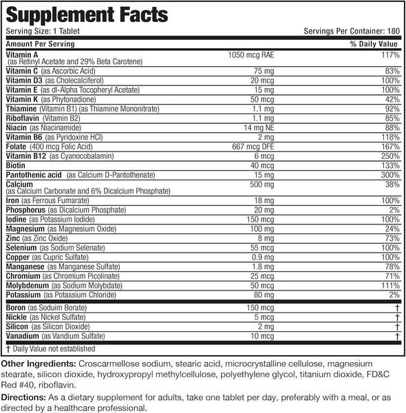Идеальная мультивитаминно-минеральная формула Bronson ONE Daily Women&rsquo;s Complete Multivitamin Multimineral 180 таблеток 4384305858 фото