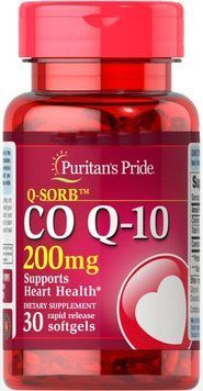 Вітаміни Puritan's Pride Q-SORB Co Q-10 200 mg 30 капсул (4384301401) 1060001226 фото