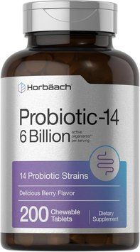Добавка премиум-класса пробиотики Horb&auml;ach Probiotics 6 Billion CFUs 200 таблеток 4384307556 фото
