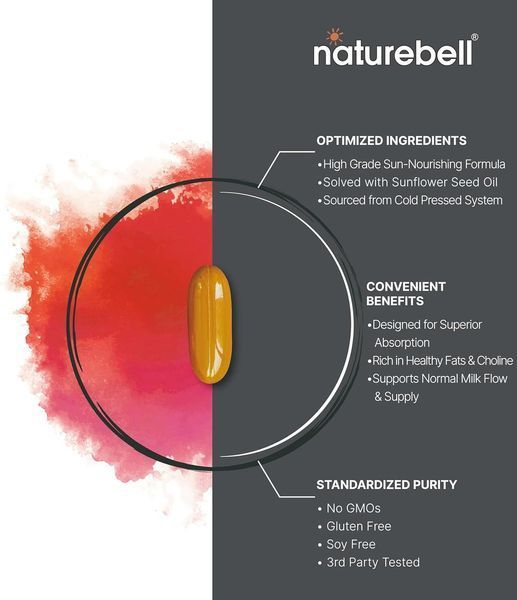 Лецитин подсолнечника премиум-класса NatureBell Sunflower Lecithin 2,400mg 240 капсул 4384307303 фото