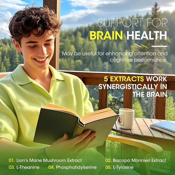 Добавка премиум-класса двойная поддержка для глаз и мозга Alliwise Eye & Brain 120 капсул 4384292980 фото